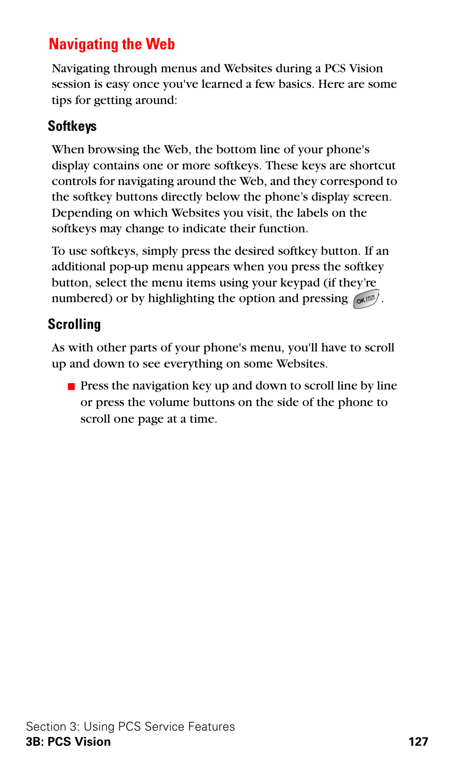Navigating the web | Samsung A600 User Manual | Page 137 / 186