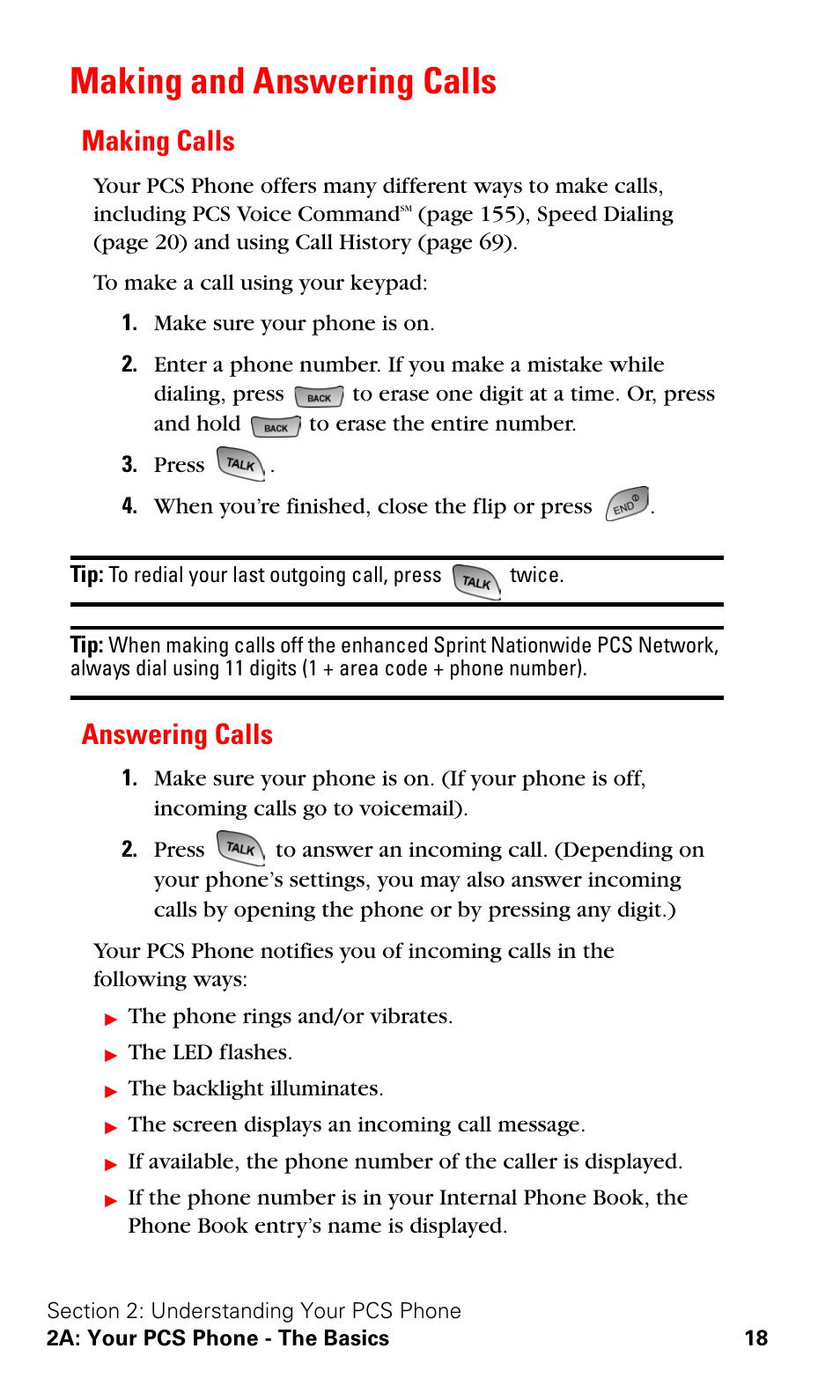 Making and answering calls, Making calls, Answering calls | Making calls answering calls | Samsung A600 User Manual | Page 28 / 186