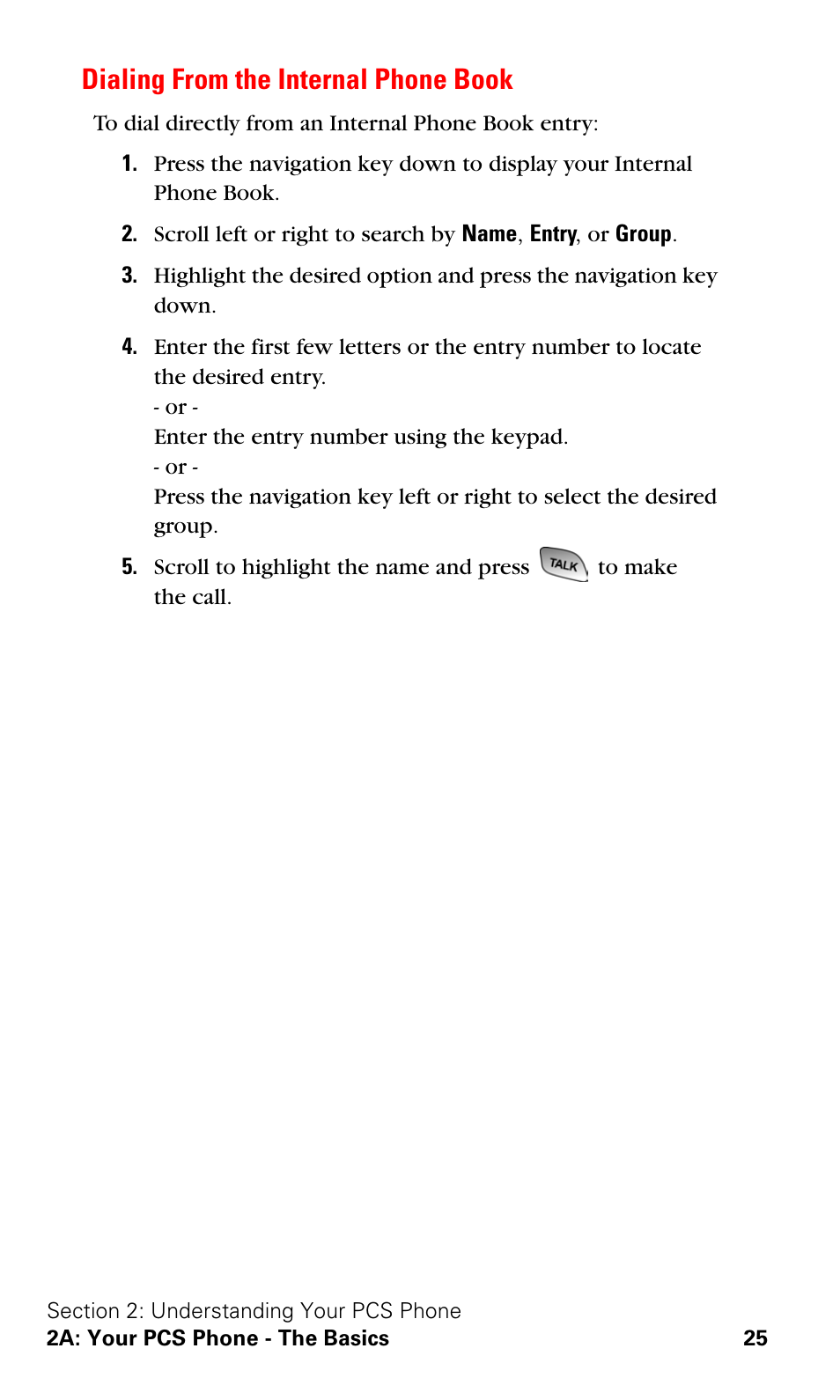 Dialing from the internal phone book | Samsung A600 User Manual | Page 35 / 186