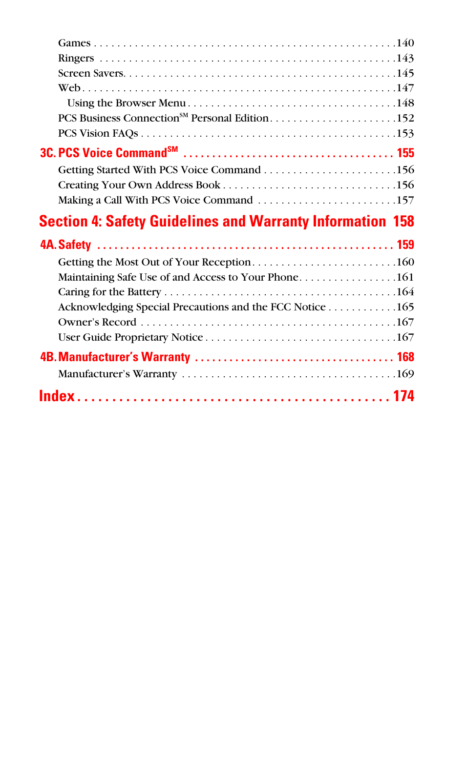 Index | Samsung A600 User Manual | Page 8 / 186