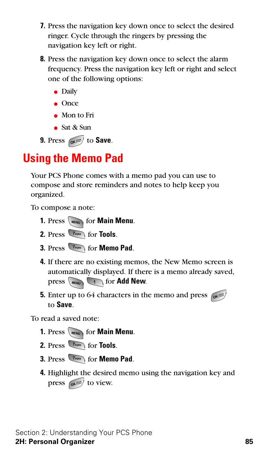 Using the memo pad | Samsung A600 User Manual | Page 95 / 186