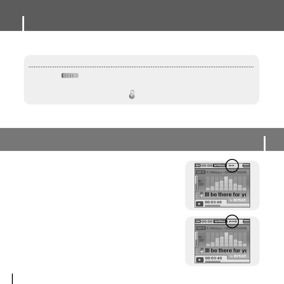 Hold feature, Loop repeating, Starting point | Ending point, Istarting point, Iending point | Samsung YH-J70J User Manual | Page 32 / 84