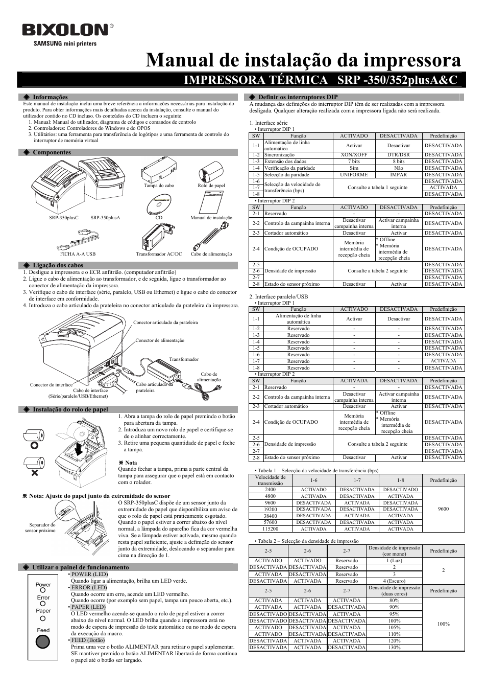 Manual de instalação da impressora | Samsung KN04-00010A User Manual | Page 7 / 8