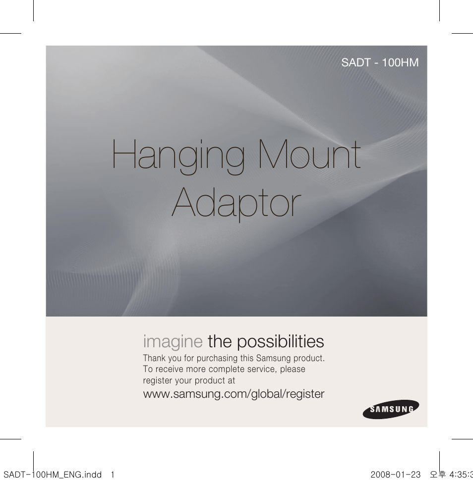 Samsung SADT-100HM User Manual | 8 pages