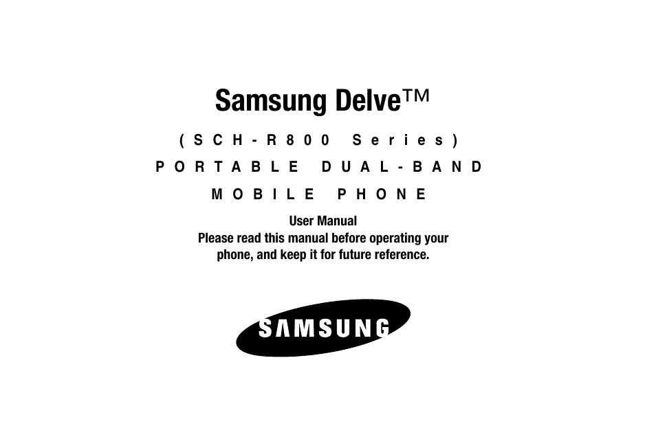 Samsung Delve SCH-R800 User Manual | 180 pages