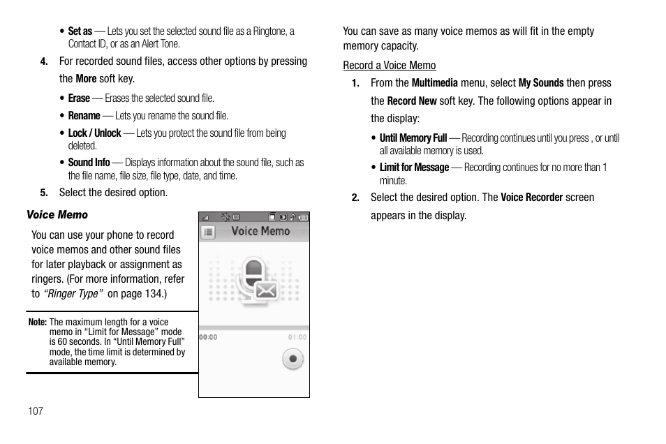 Voice memo | Samsung Delve SCH-R800 User Manual | Page 110 / 180