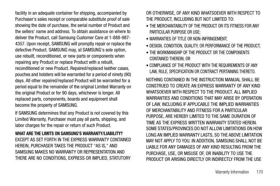 Samsung Delve SCH-R800 User Manual | Page 173 / 180