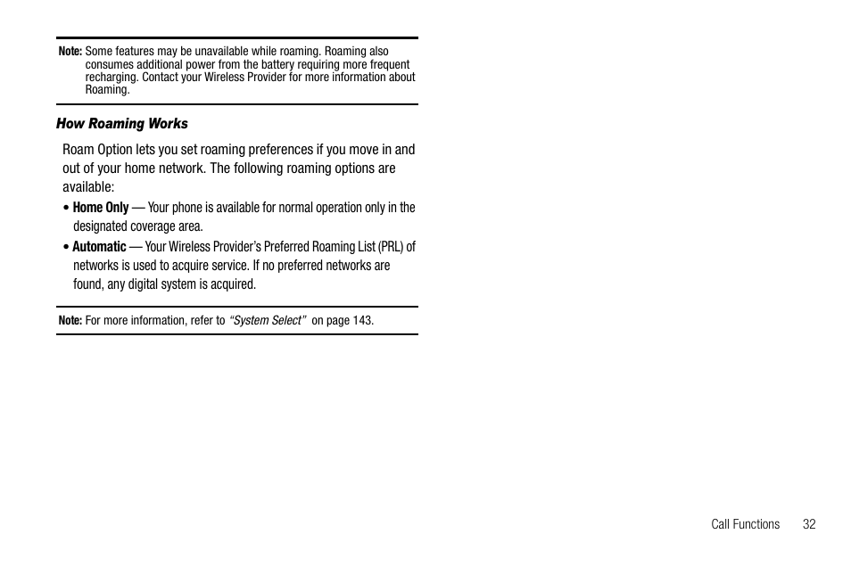 How roaming works | Samsung Delve SCH-R800 User Manual | Page 35 / 180