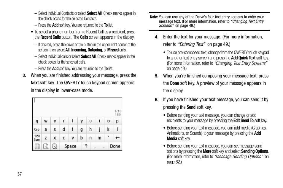 Samsung Delve SCH-R800 User Manual | Page 60 / 180