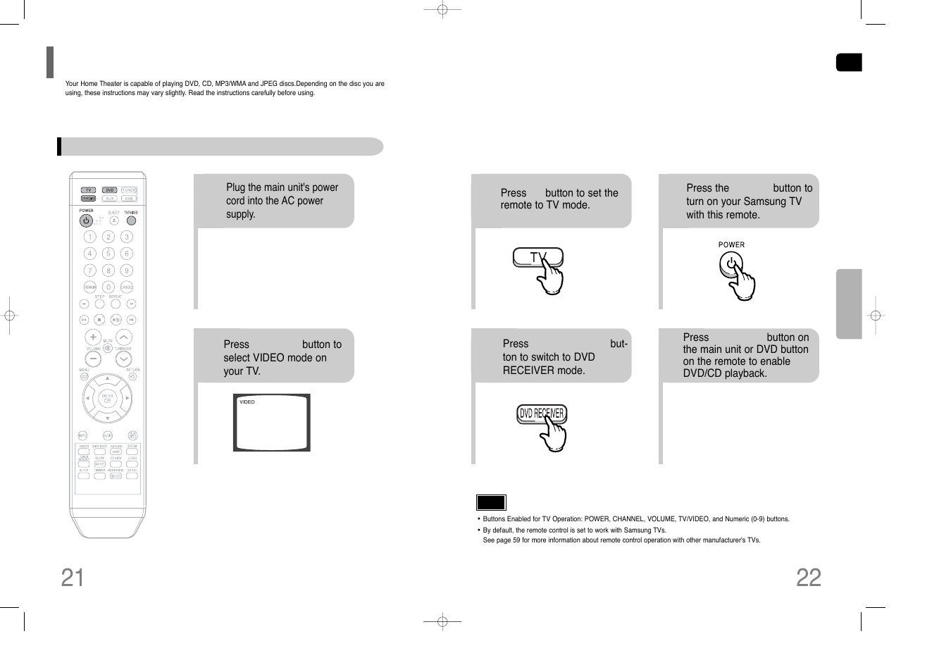 Before using your home theater | Samsung HT-Q100W User Manual | Page 12 / 35