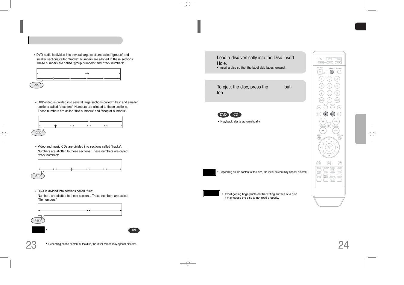 Disc playback, 23 disc playback, Before using your home theater | Samsung HT-Q100W User Manual | Page 13 / 35