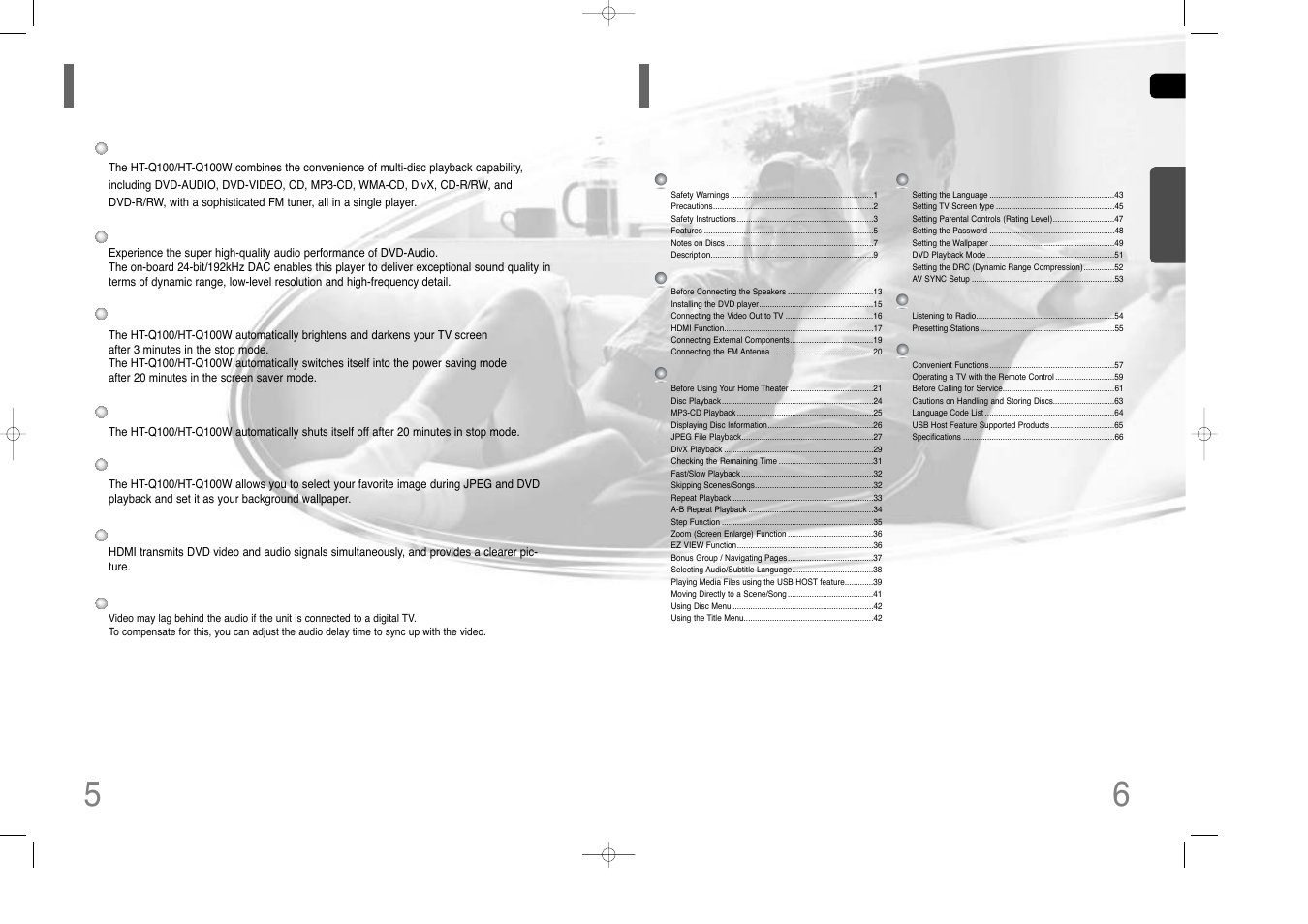 Samsung HT-Q100W User Manual | Page 4 / 35