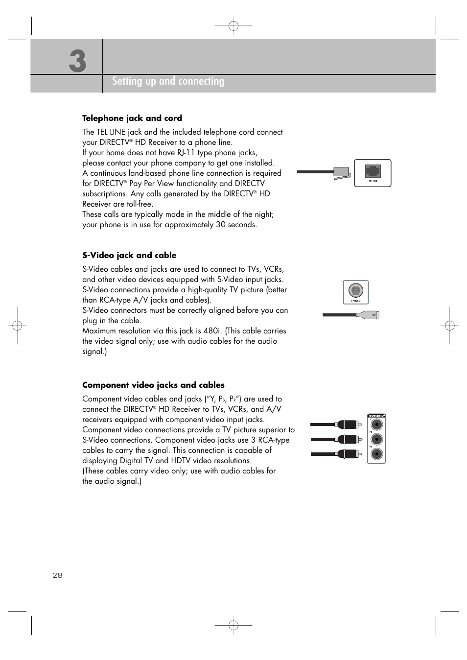 Chapter 3 setting up and connecting | Samsung SIR-TS360 User Manual | Page 28 / 116