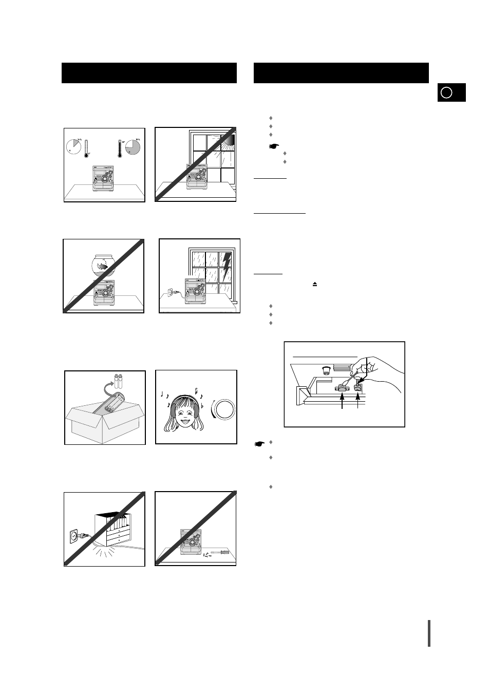 Safety precautions, Cleaning your mini-compact system 1 1 2 2 | Samsung MAX-VB630G User Manual | Page 27 / 30