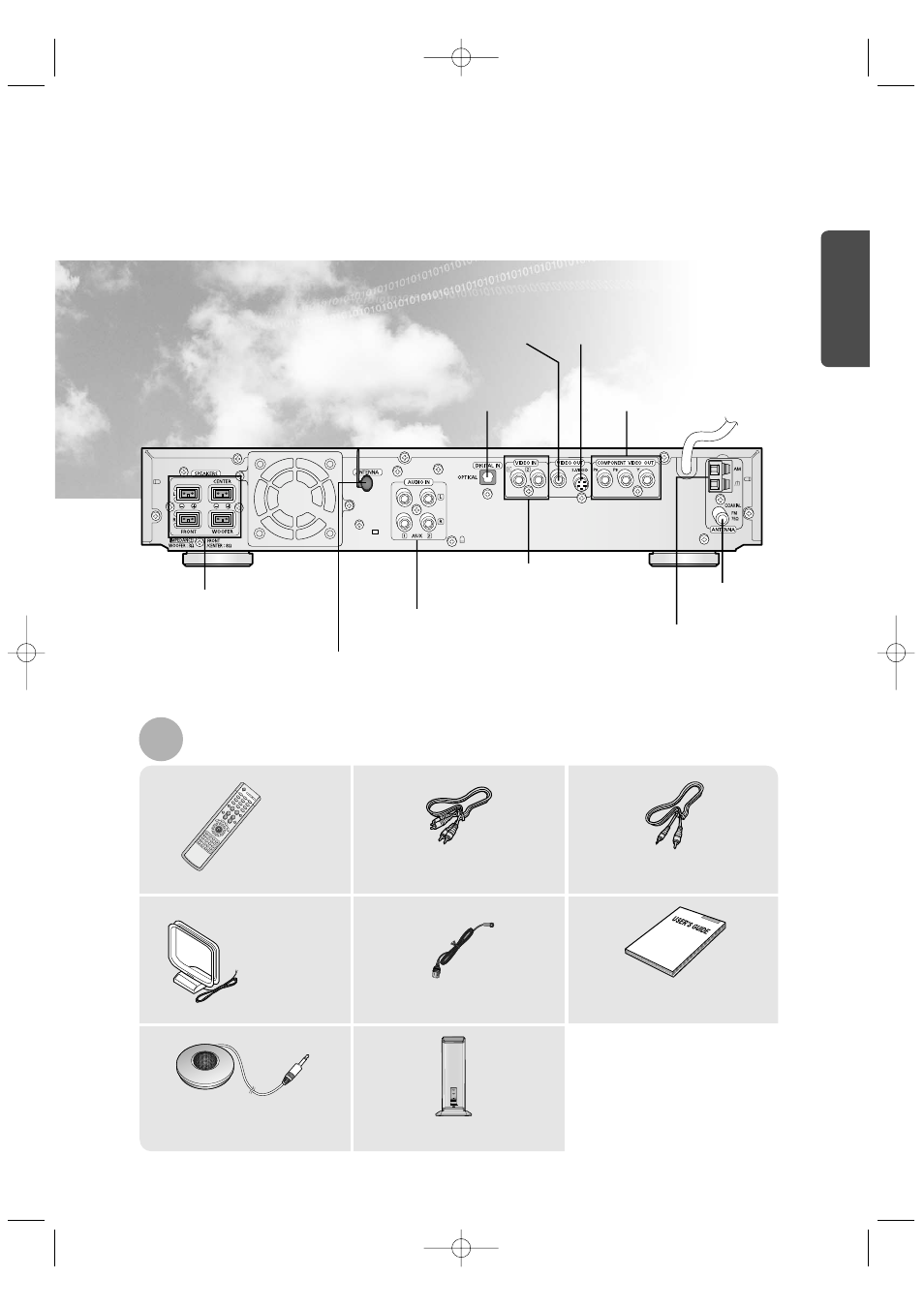 Rear panel, Accessories, Prep ara tion | Samsung HT-DB390 User Manual | Page 11 / 76