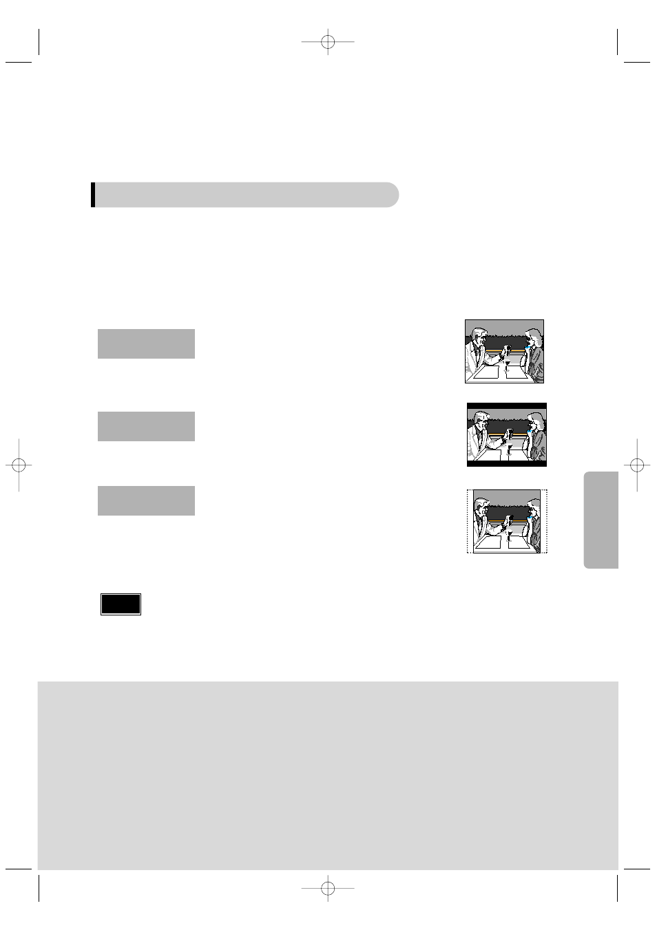 Adjusting the tv aspect ratio (screen size) | Samsung HT-DB390 User Manual | Page 43 / 76