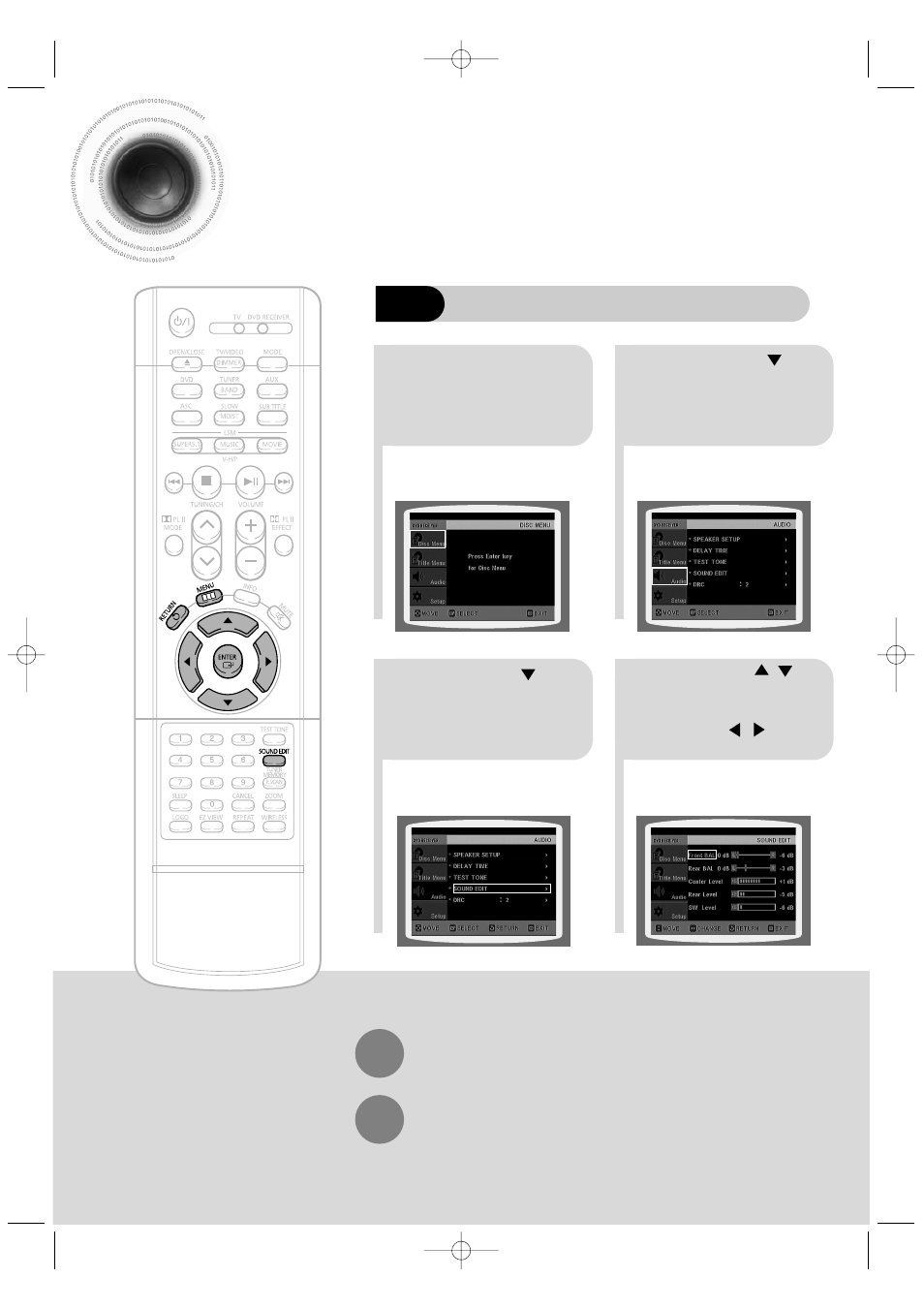 Setting the audio quality, 53 setting the audio quality | Samsung HT-DB390 User Manual | Page 54 / 76