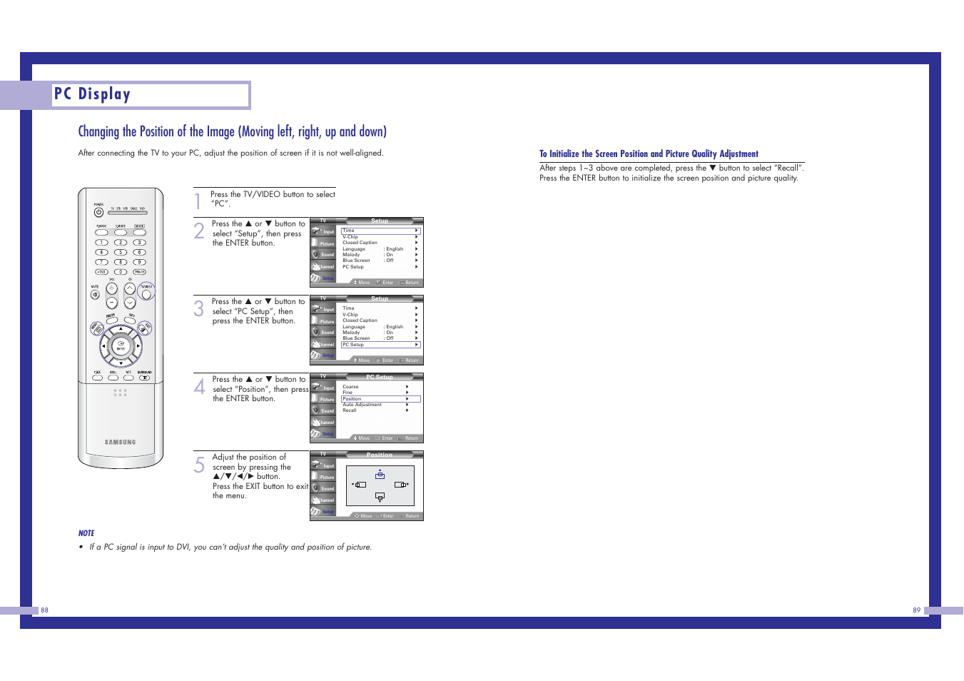 Pc display | Samsung HLN617W1 User Manual | Page 45 / 48