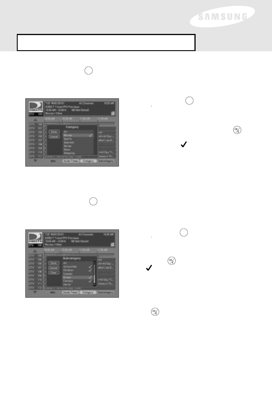 Menu overview: guide | Samsung SIR-S60W User Manual | Page 33 / 61