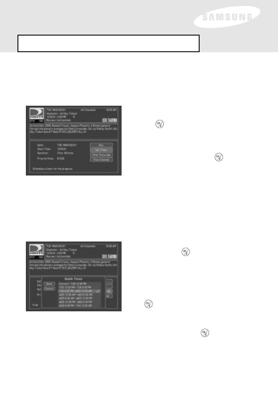 Menu overview: guide | Samsung SIR-S60W User Manual | Page 36 / 61