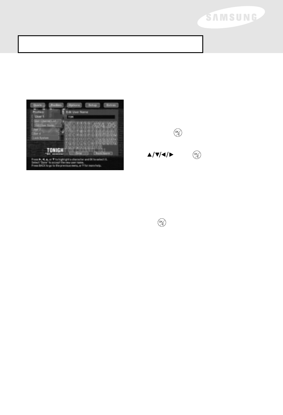 Menu overview: profiles | Samsung SIR-S60W User Manual | Page 40 / 61