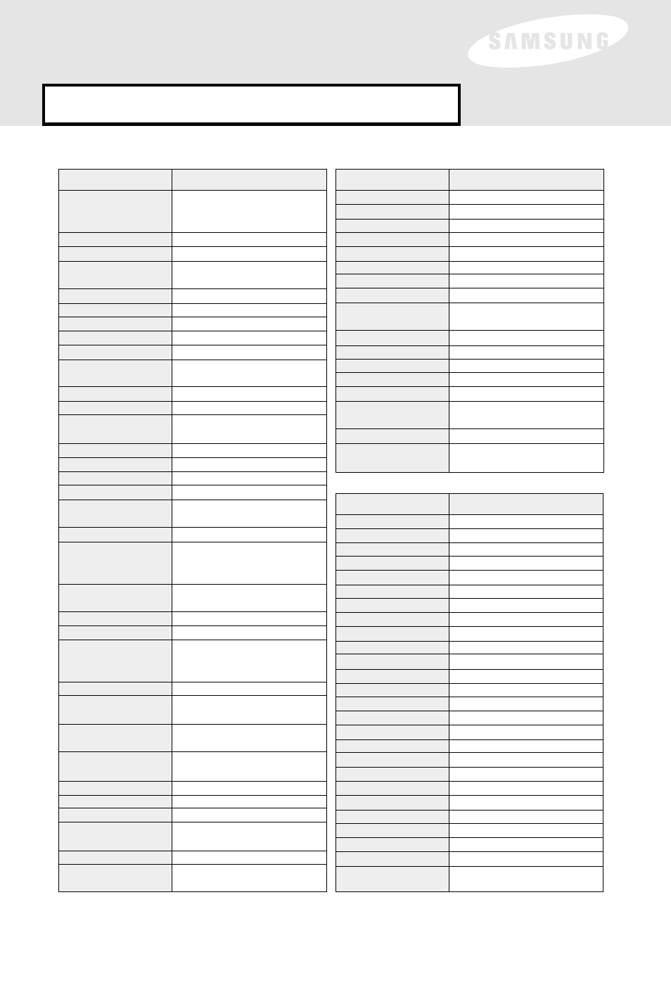 Appendix: code lists | Samsung SIR-S60W User Manual | Page 60 / 61