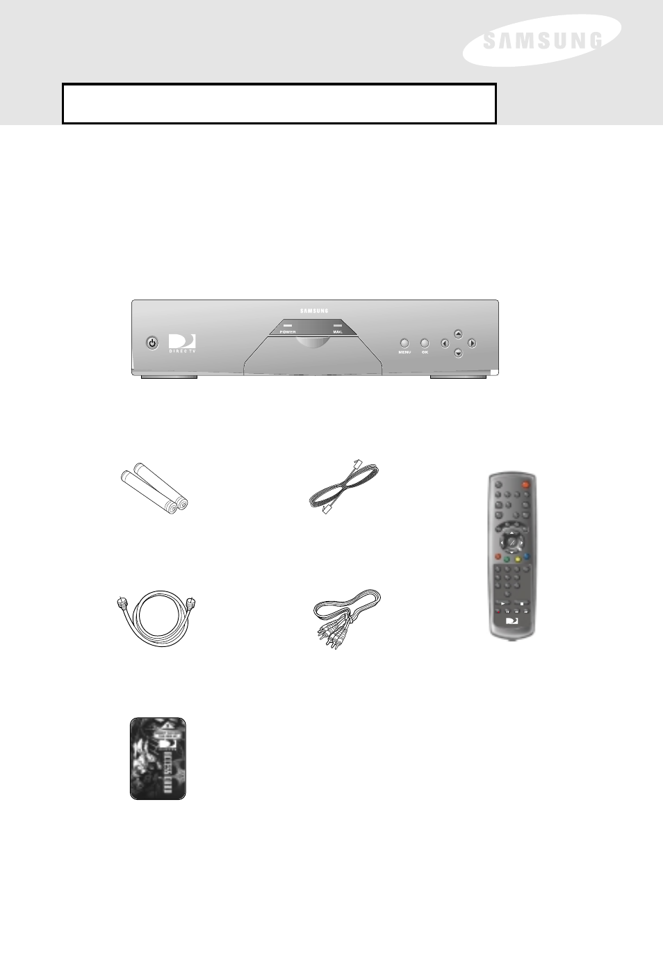 Setting up and connecting, Multi-satellite receiver box contents | Samsung SIR-S60W User Manual | Page 9 / 61