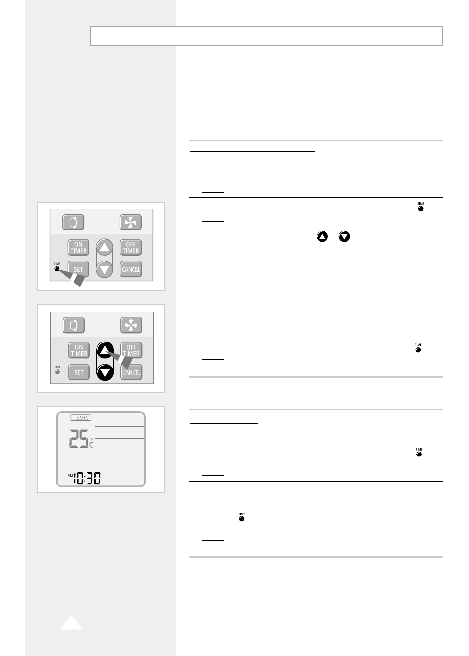 Setting the time | Samsung AM 14A1(B1)E07 User Manual | Page 8 / 24