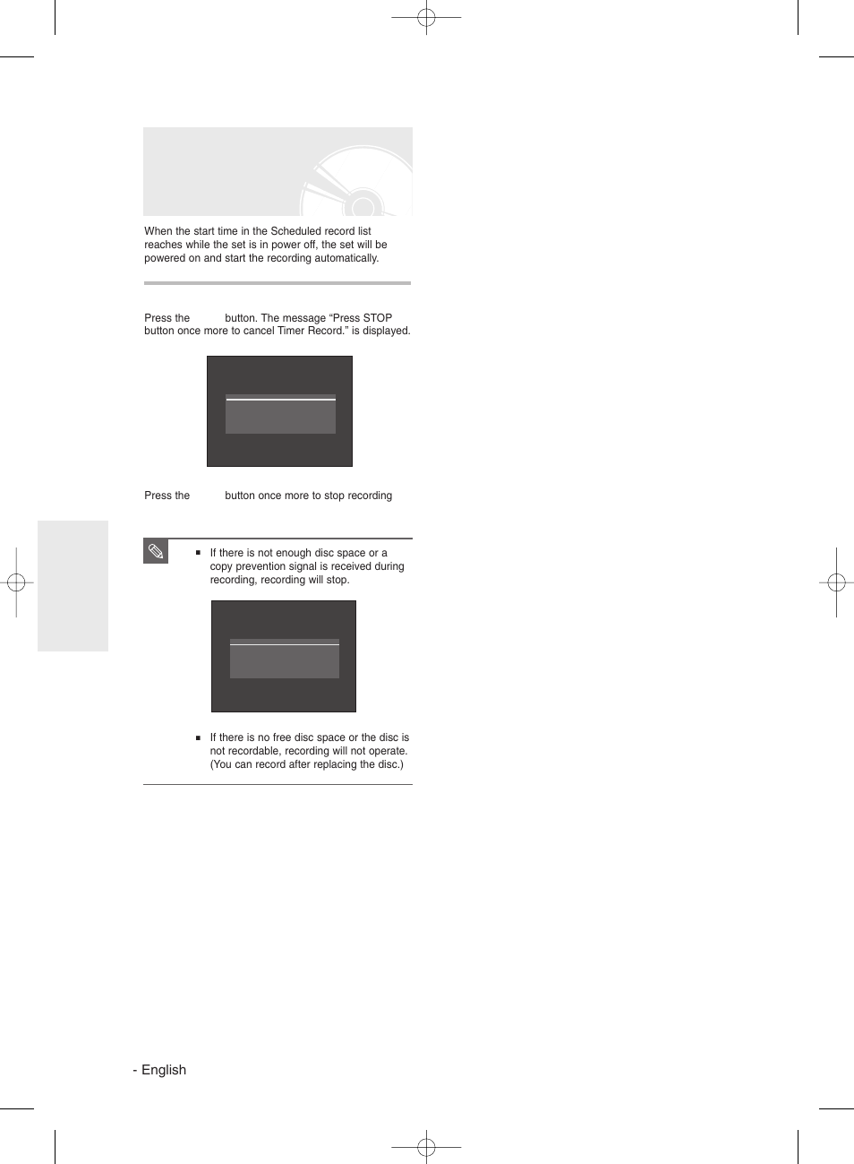 Recording the standard timer list | Samsung DVD-R135 User Manual | Page 46 / 90