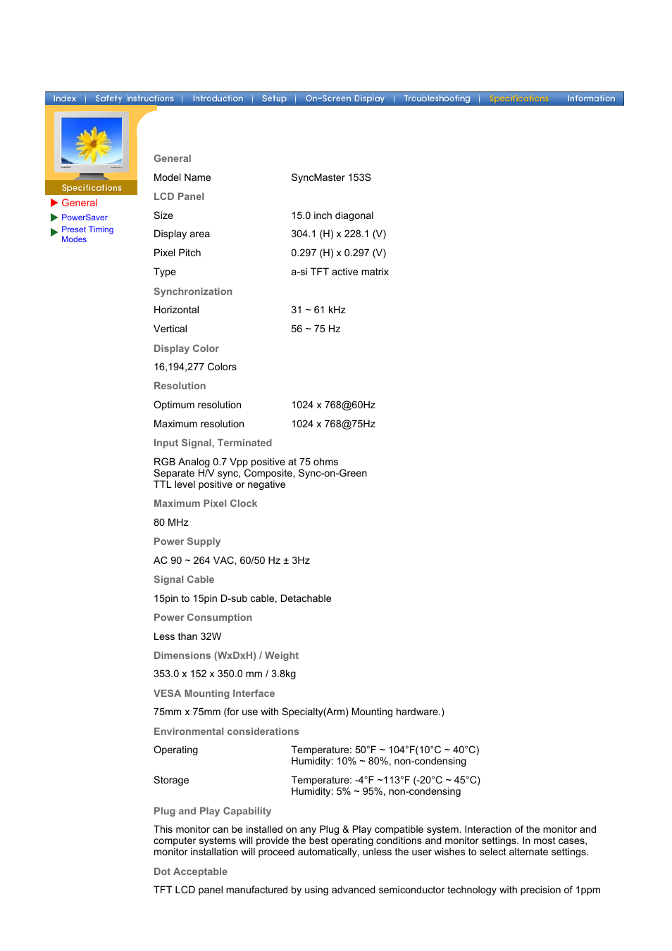 Samsung 153V User Manual | Page 51 / 82