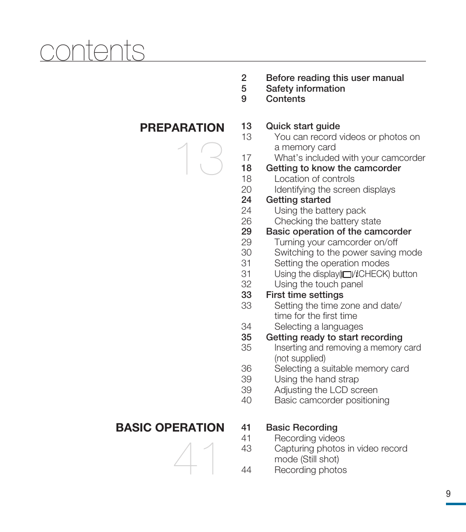 Samsung HMX-M20SN User Manual | Page 13 / 147