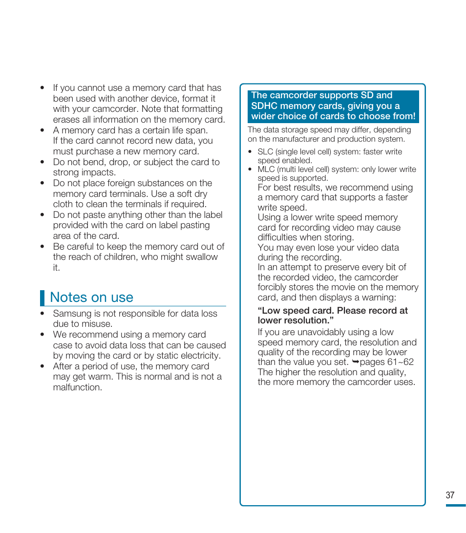 Samsung HMX-M20SN User Manual | Page 41 / 147