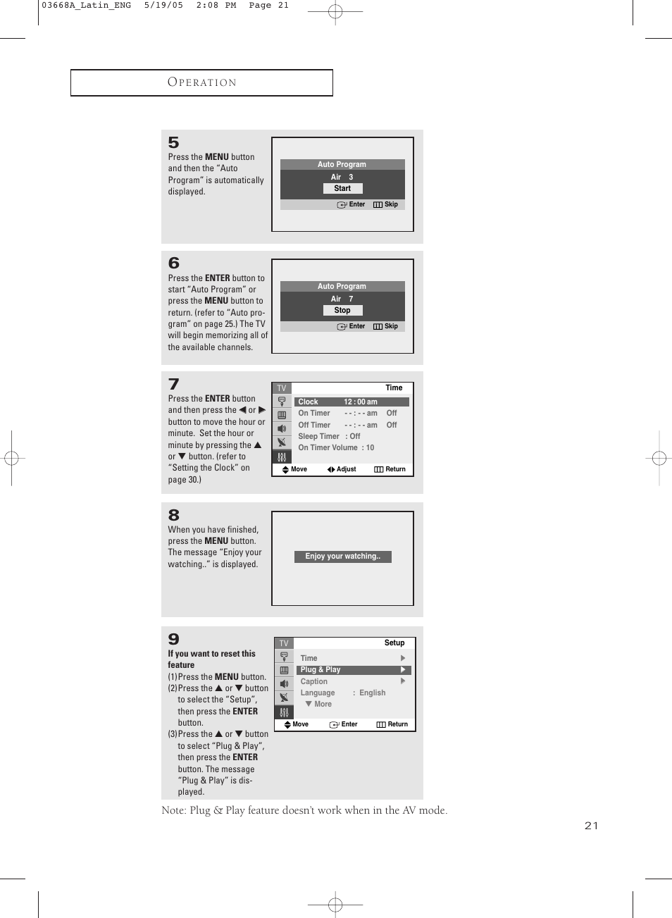 Samsung CL29T21PQ User Manual | Page 21 / 63