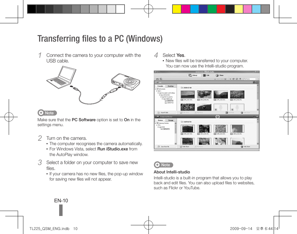 Transferring files to a pc (windows) | Samsung DualView TL225 User Manual | Page 10 / 24