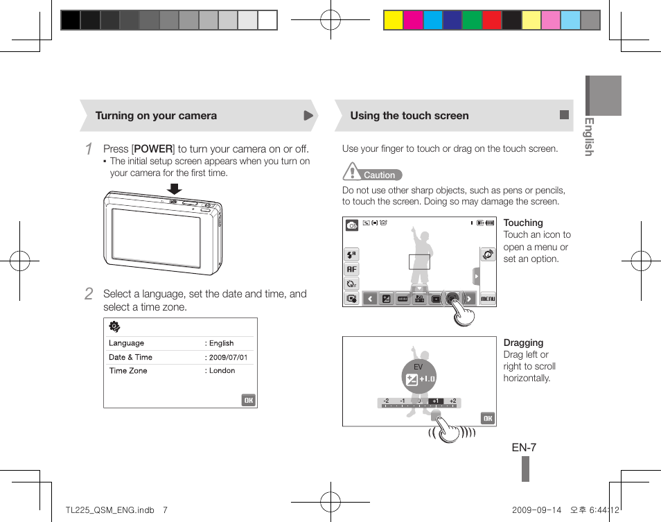 English | Samsung DualView TL225 User Manual | Page 7 / 24