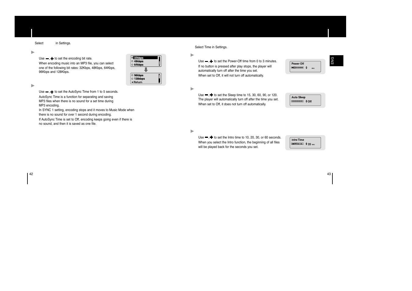 Encoding, Power off time | Samsung AH68-01633B User Manual | Page 22 / 25