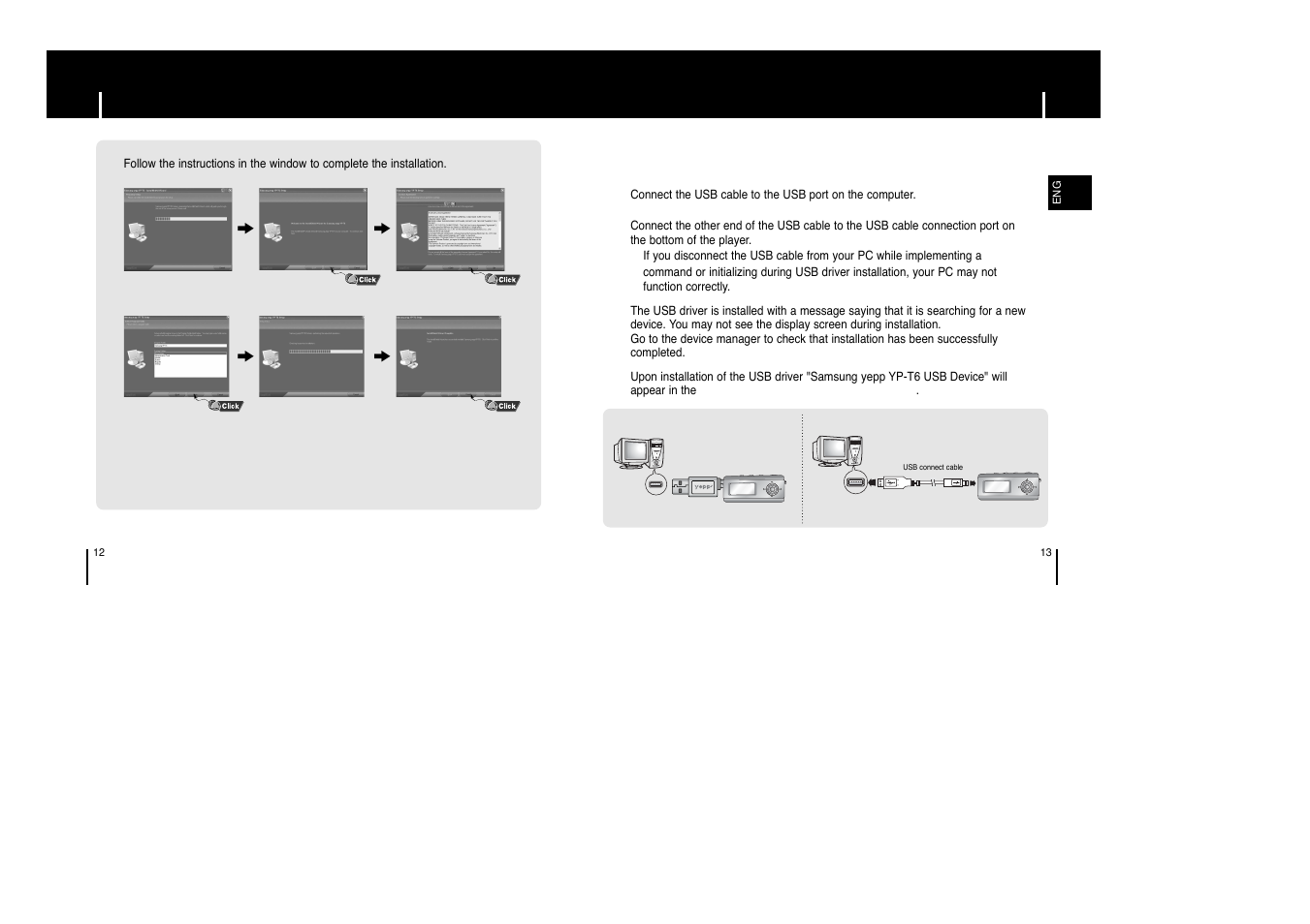Connecting the player to pc | Samsung AH68-01633B User Manual | Page 7 / 25