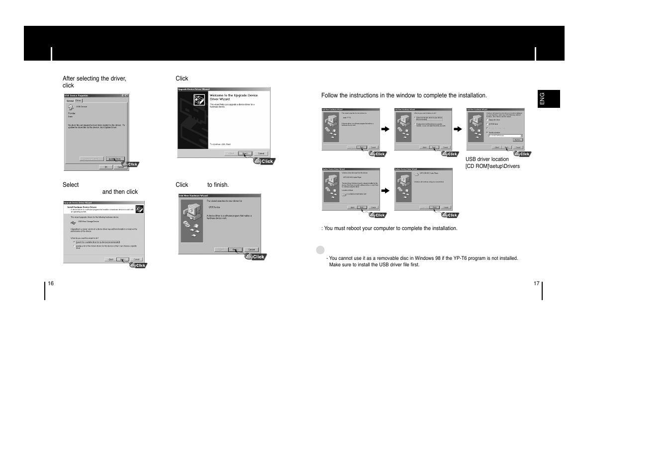 Manual installation of usb driver | Samsung AH68-01633B User Manual | Page 9 / 25