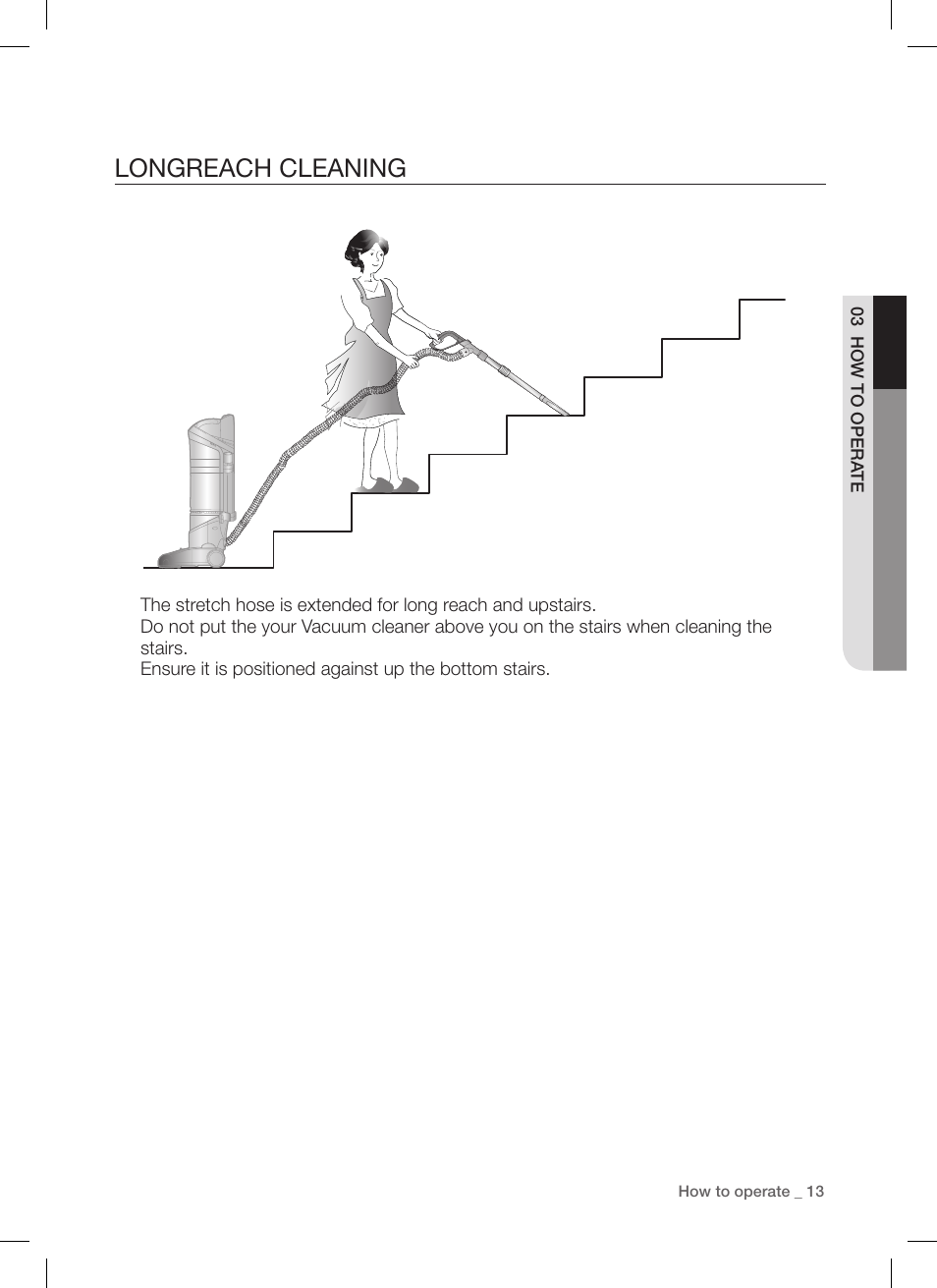 Longreach cleaning | Samsung DJ68-00264B User Manual | Page 13 / 20