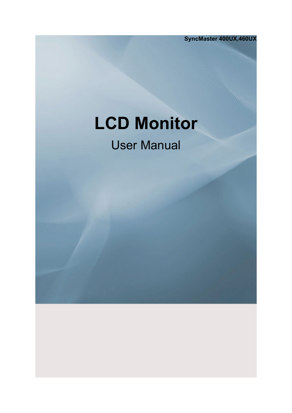 Samsung 460UX User Manual | 44 pages