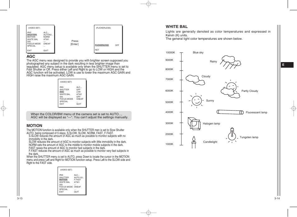 White bal, Motion | Samsung SMART DOME SCC-C6407 User Manual | Page 20 / 31