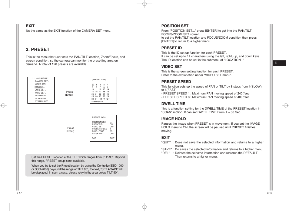 Preset | Samsung SMART DOME SCC-C6407 User Manual | Page 22 / 31