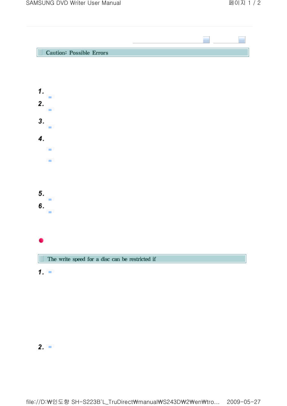 Samsung TS-H663D User Manual | Page 30 / 33