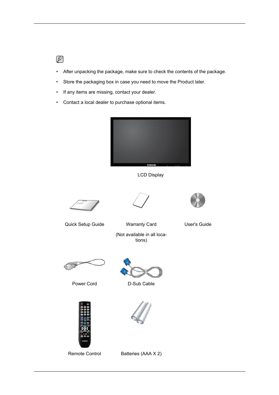 Introduction, Package contents, Unpacking | Samsung SYNCMASTER 320MPN-3 User Manual | Page 10 / 158