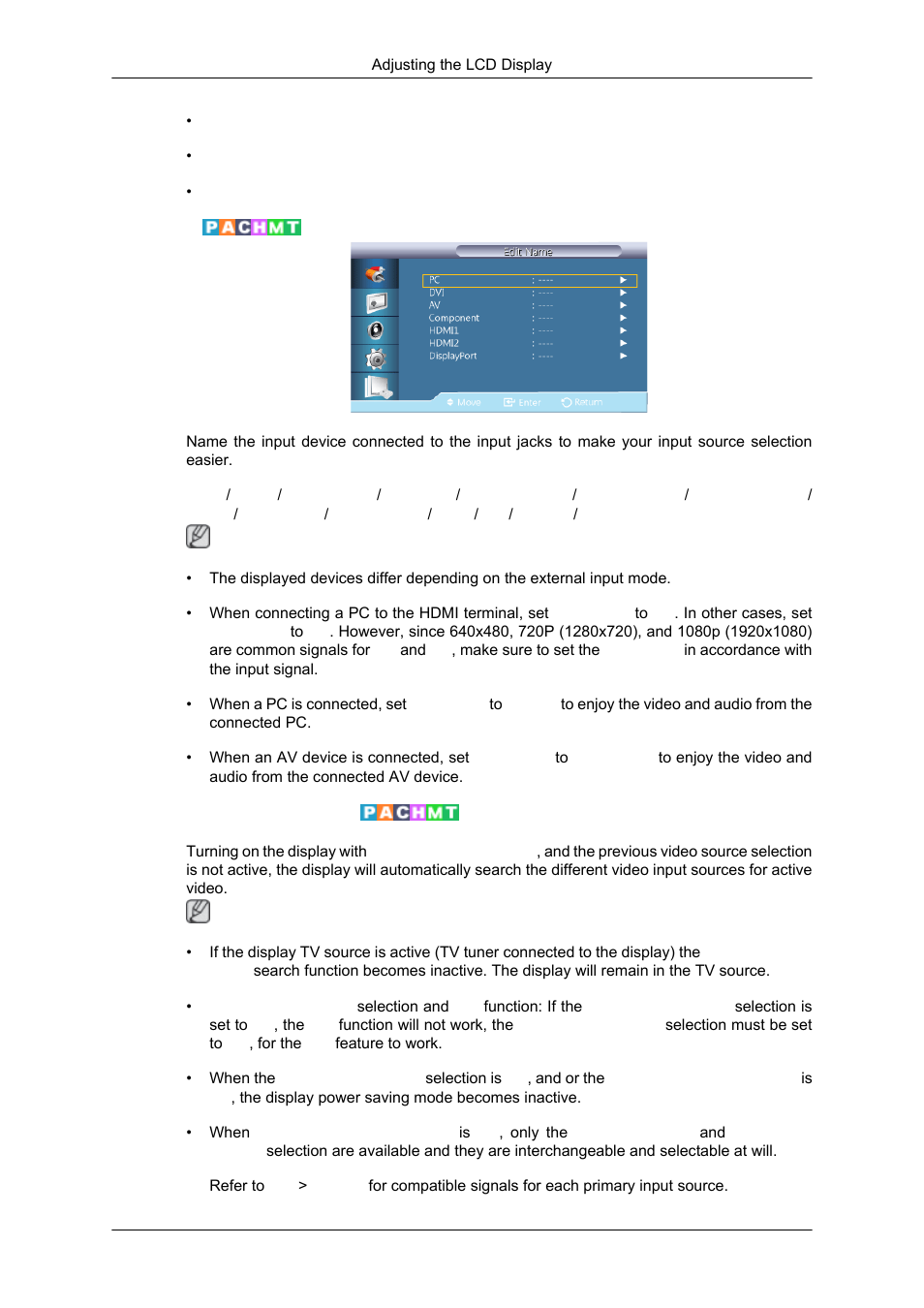 Edit name, Source autoswitch settings | Samsung SYNCMASTER 320MPN-3 User Manual | Page 100 / 158