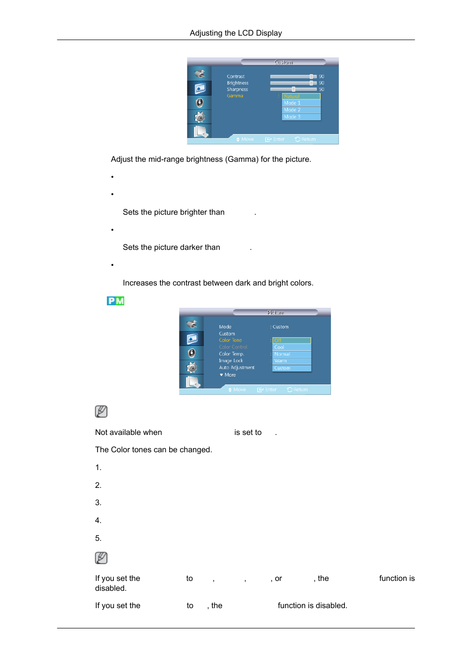 Color tone | Samsung SYNCMASTER 320MPN-3 User Manual | Page 104 / 158