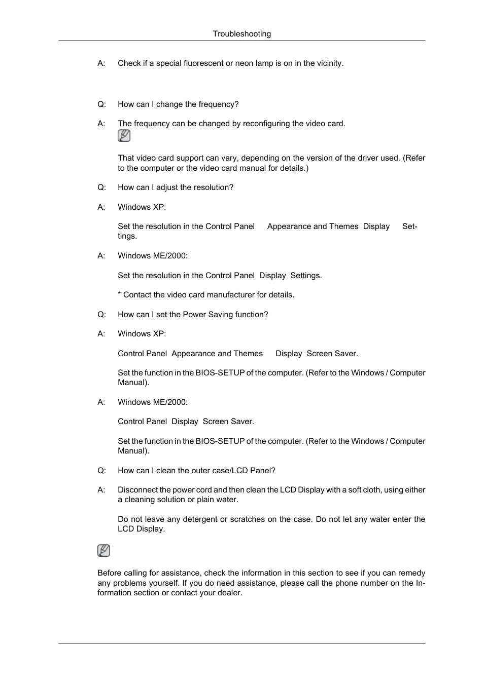 Q & a | Samsung SYNCMASTER 320MPN-3 User Manual | Page 144 / 158