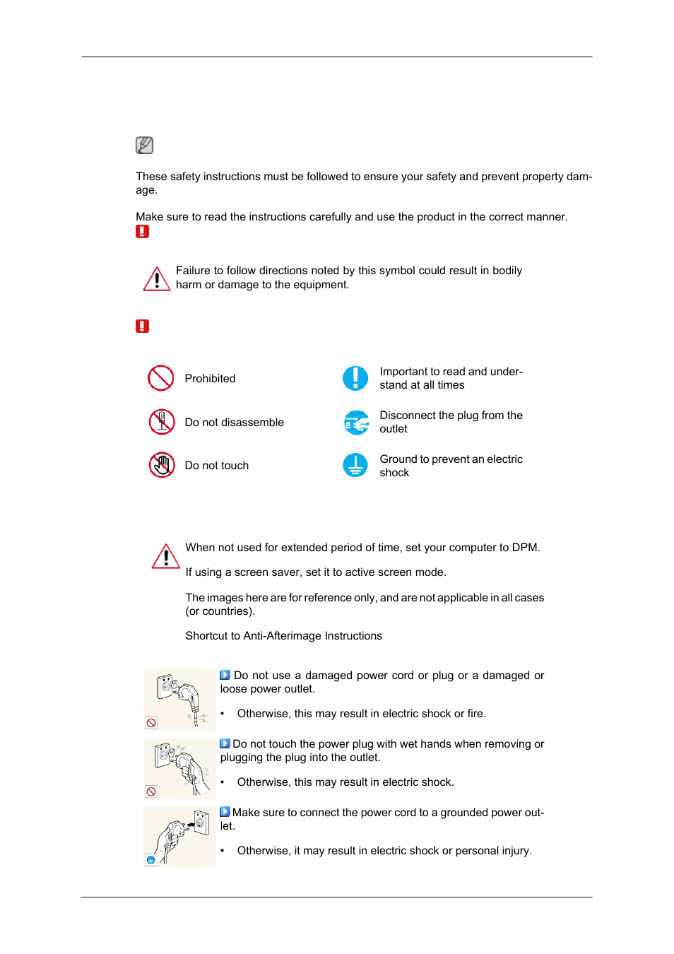Safety instructions, Notational, Power | Samsung SYNCMASTER 320MPN-3 User Manual | Page 2 / 158