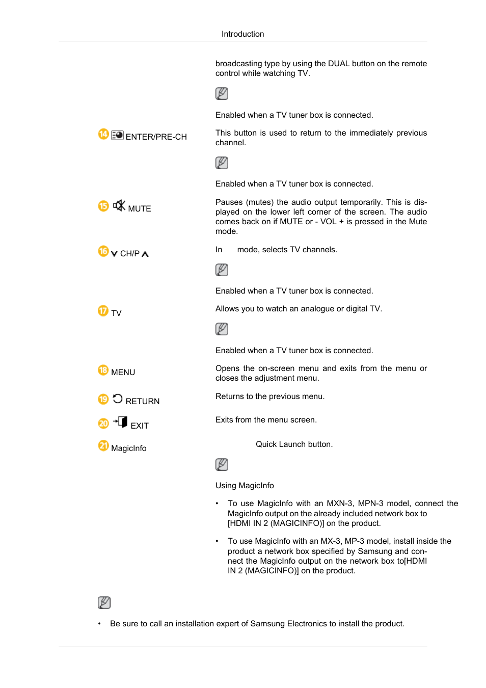 User installation guide | Samsung SYNCMASTER 320MPN-3 User Manual | Page 20 / 158
