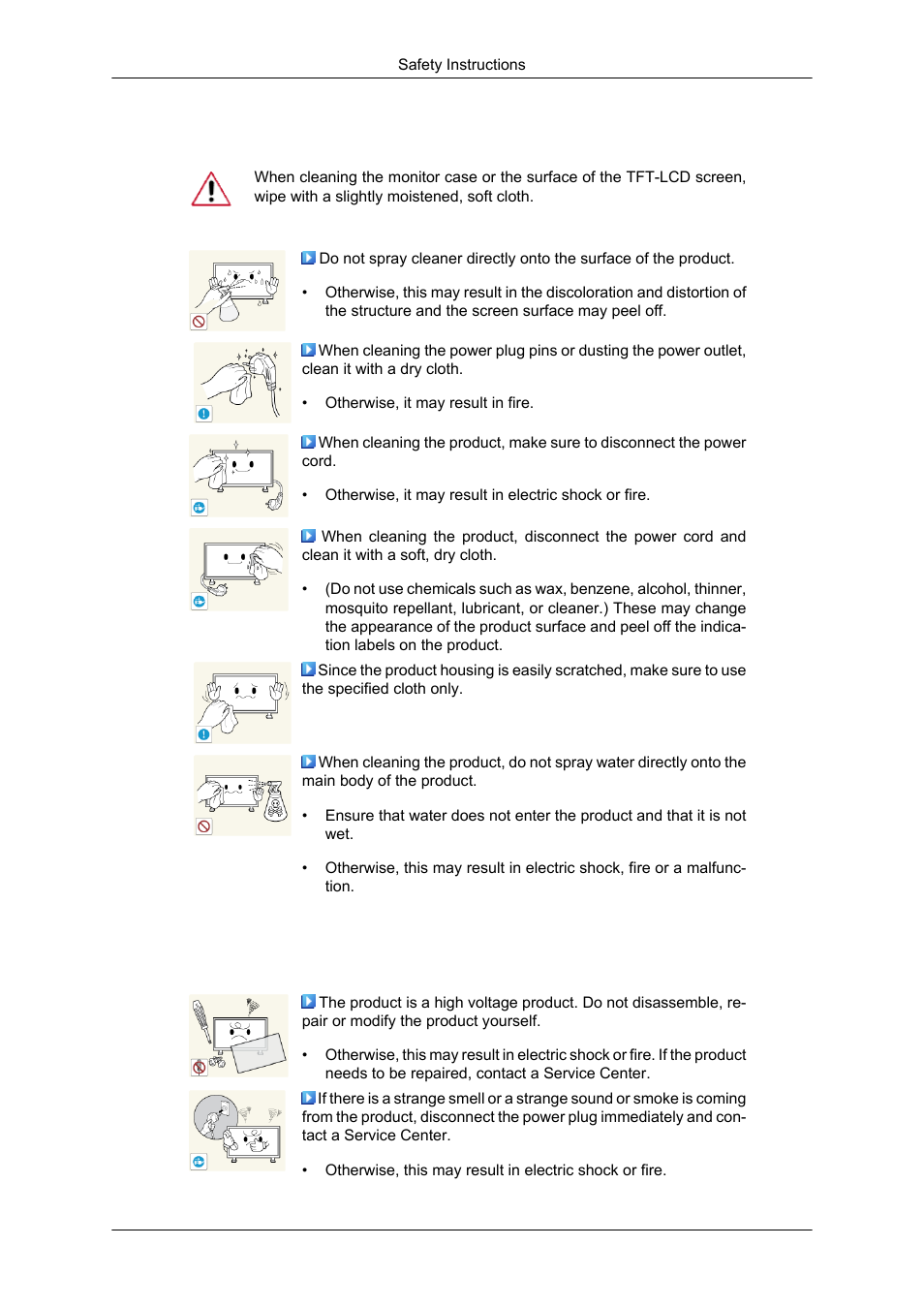 Clean, Others | Samsung SYNCMASTER 320MPN-3 User Manual | Page 5 / 158